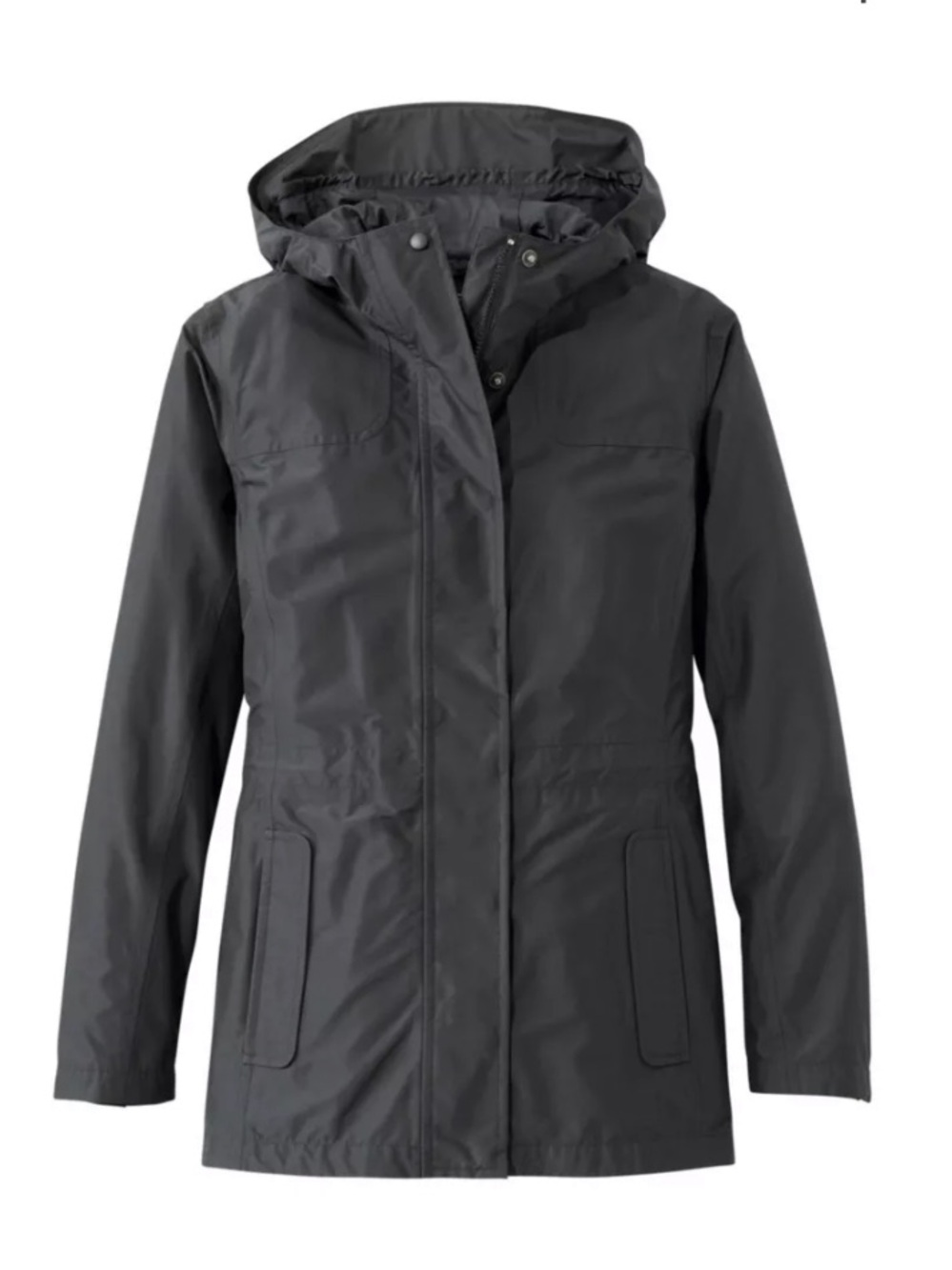 L.L.Bean Women's H2OFF Rain Jacket PrimaLoft-Lined Coat Black Size 1X